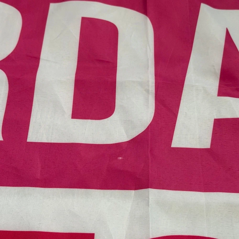 Title: Saturdays Are For The Girls‎ Pink White Banner Flag Grommets 3x5